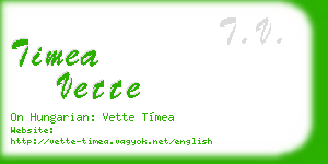 timea vette business card
